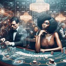 Antarmuka meja blackjack Evolution di platform balontoto dengan statistik real-time